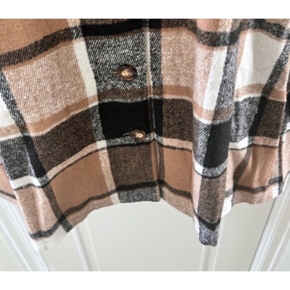 Plaid Button-Up Shirt Jacket 2XL 100% Polyester Hand Wash Cold - Picture 13 of 13